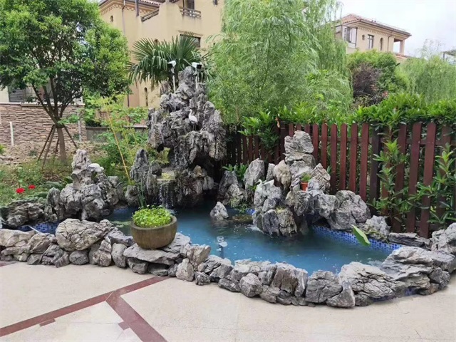 中山庭院假山鱼池制作方法